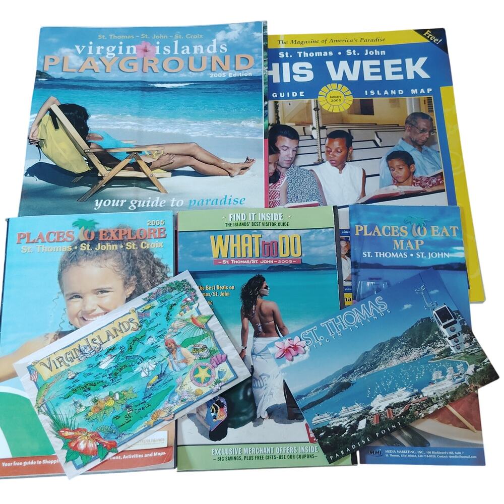 2005 US Virgin Islands Travel Guides & Ephemera - St Thomas, St John, St Croix